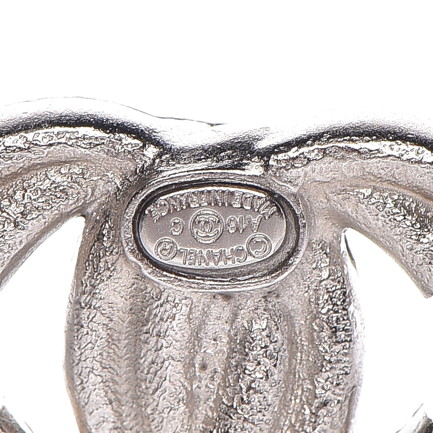 Chanel Crystal CC Earrings Silver 5 of 6