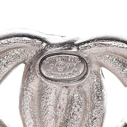Chanel Crystal CC Earrings Silver 5 of 6