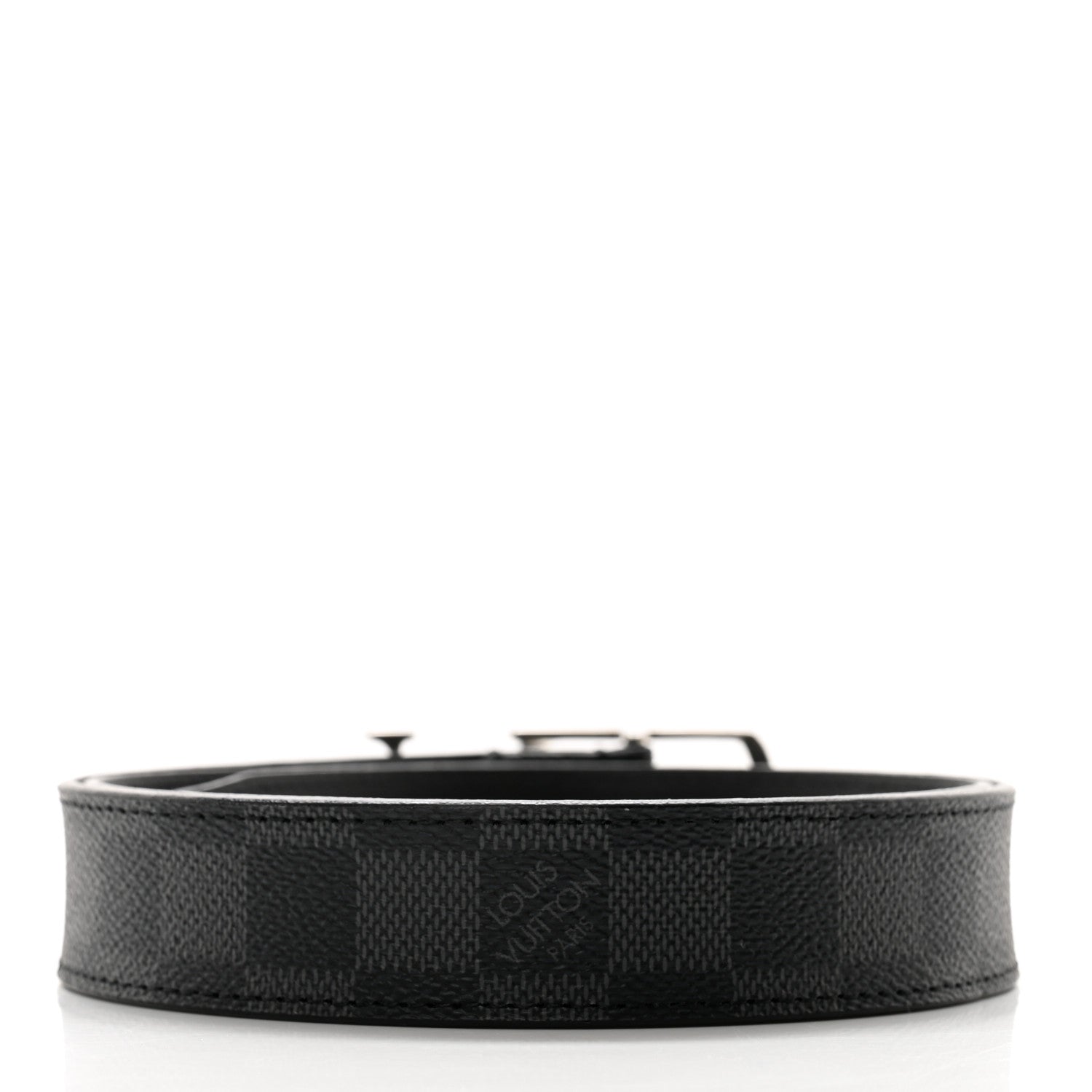 Louis Vuitton Damier Graphite 40mm LV Initiales Belt 85 34 2 of 7