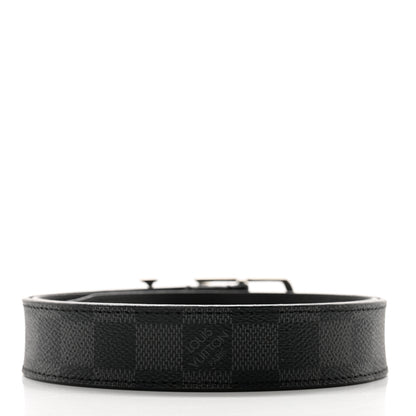 Louis Vuitton Damier Graphite 40mm LV Initiales Belt 85 34 2 of 7