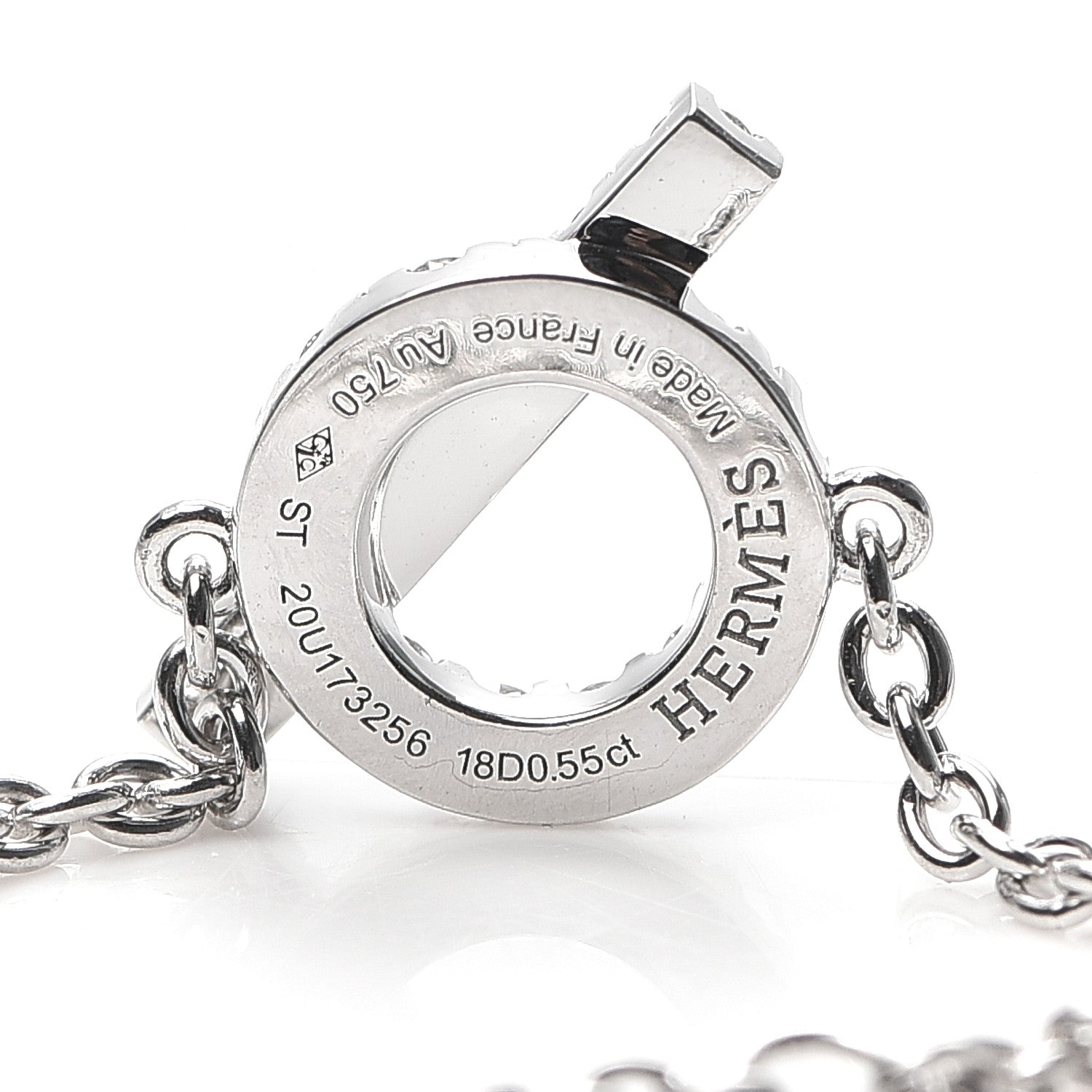 Hermes 18K White Gold Diamond Finesse Bracelet ST 4 of 5