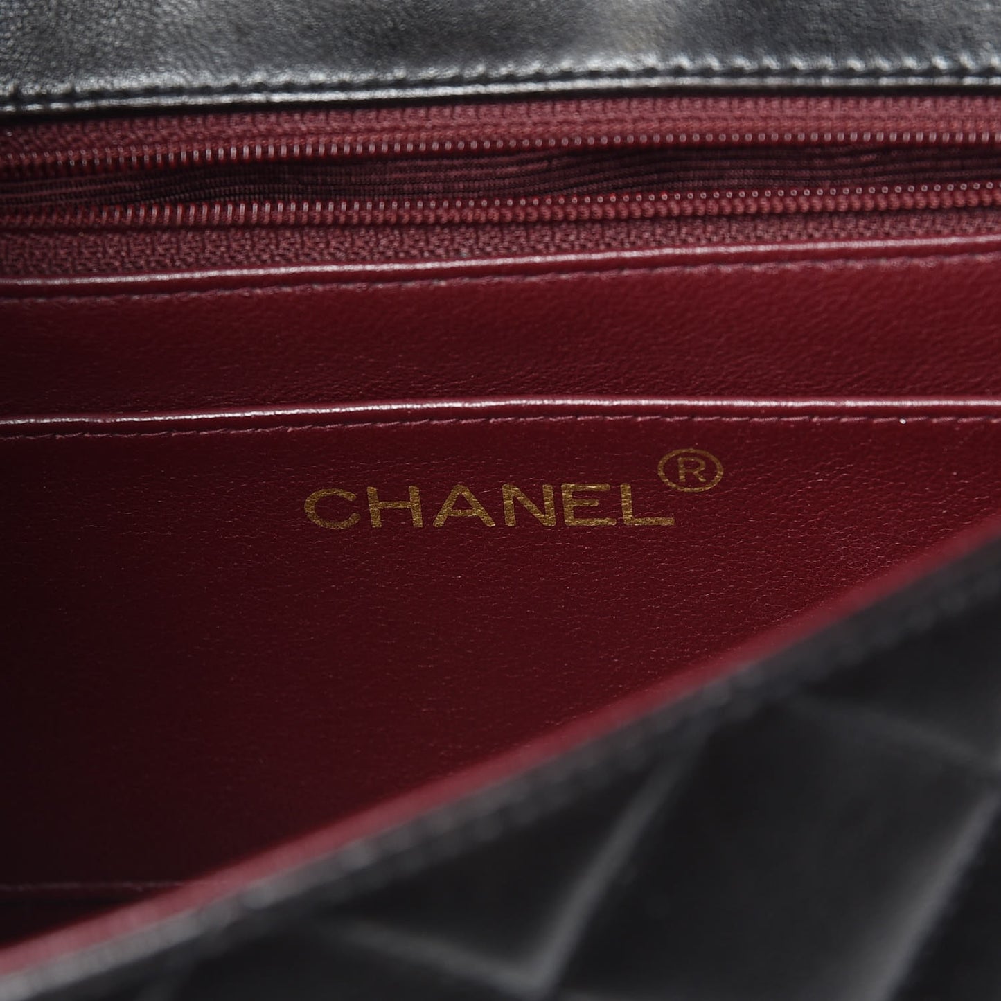 Lambskin Quilted Small Single Flap Black