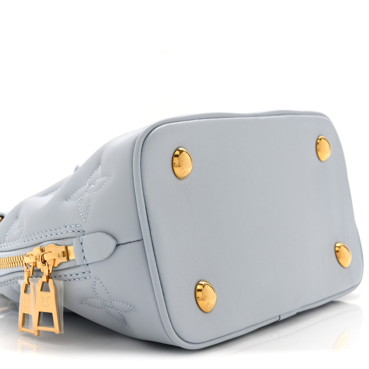 Louis Vuitton Calfskin Bubblegram Alma BB Ice Blue 8 of 9