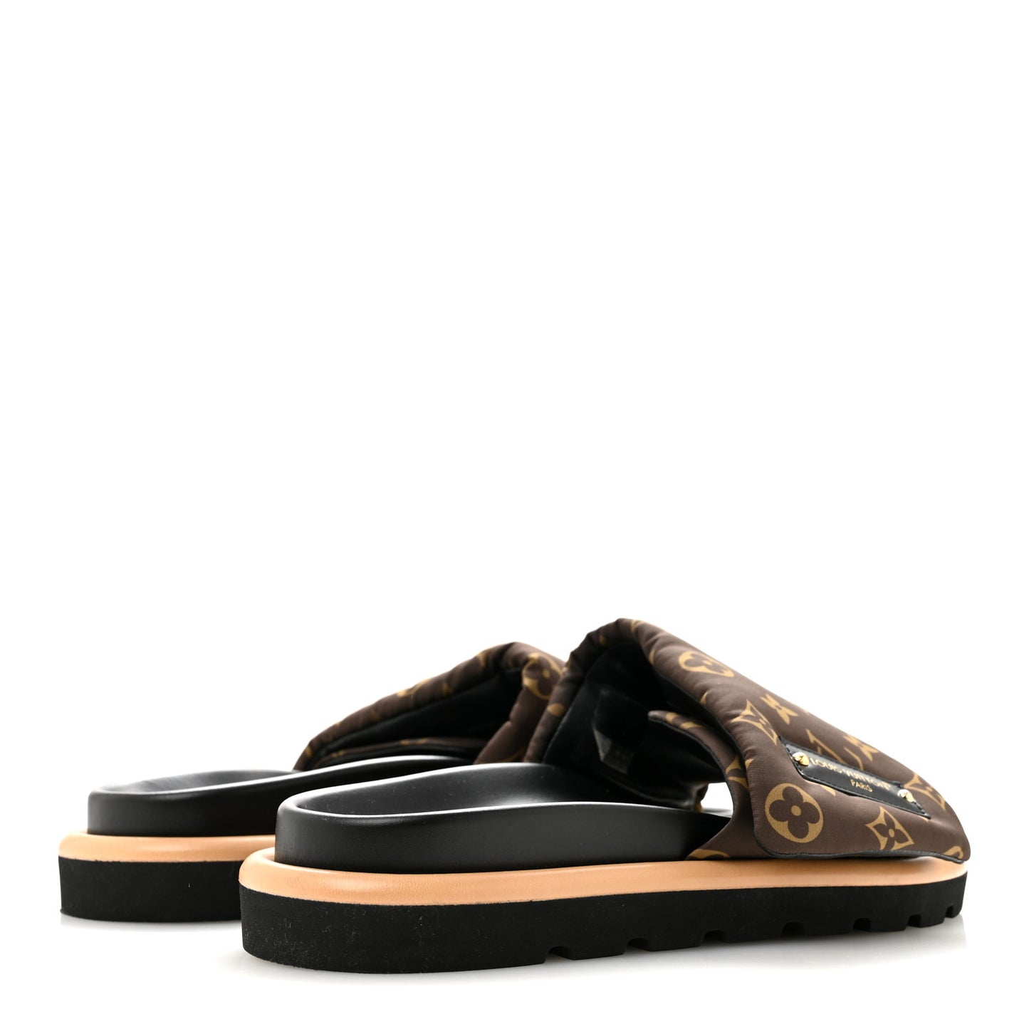 Nylon Monogram Pool Pillow Comfort Mule 41 Cacao Brown