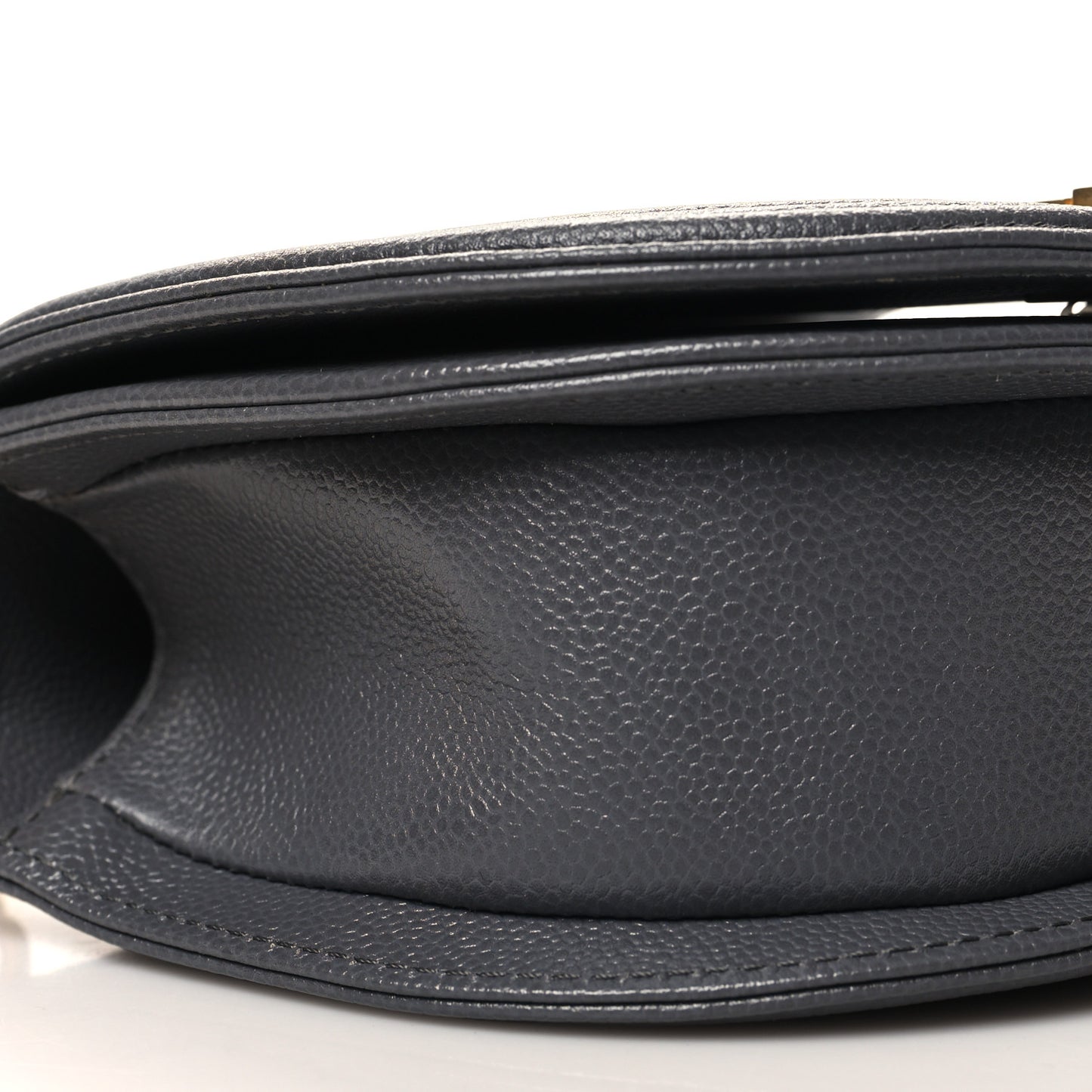 Caviar Quilted Small Boy Messenger Bag Dark Grey