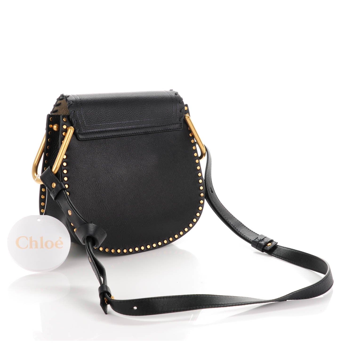 Chloe Calfskin Small Hudson Tassel Shoulder Bag Full Blue 3 of 6
