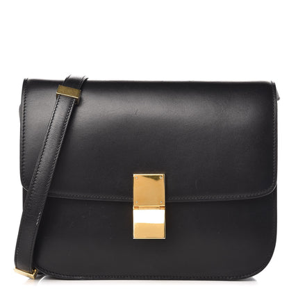 Celine Box Calfskin Medium Classic Box Flap Bag Black 1 of 14