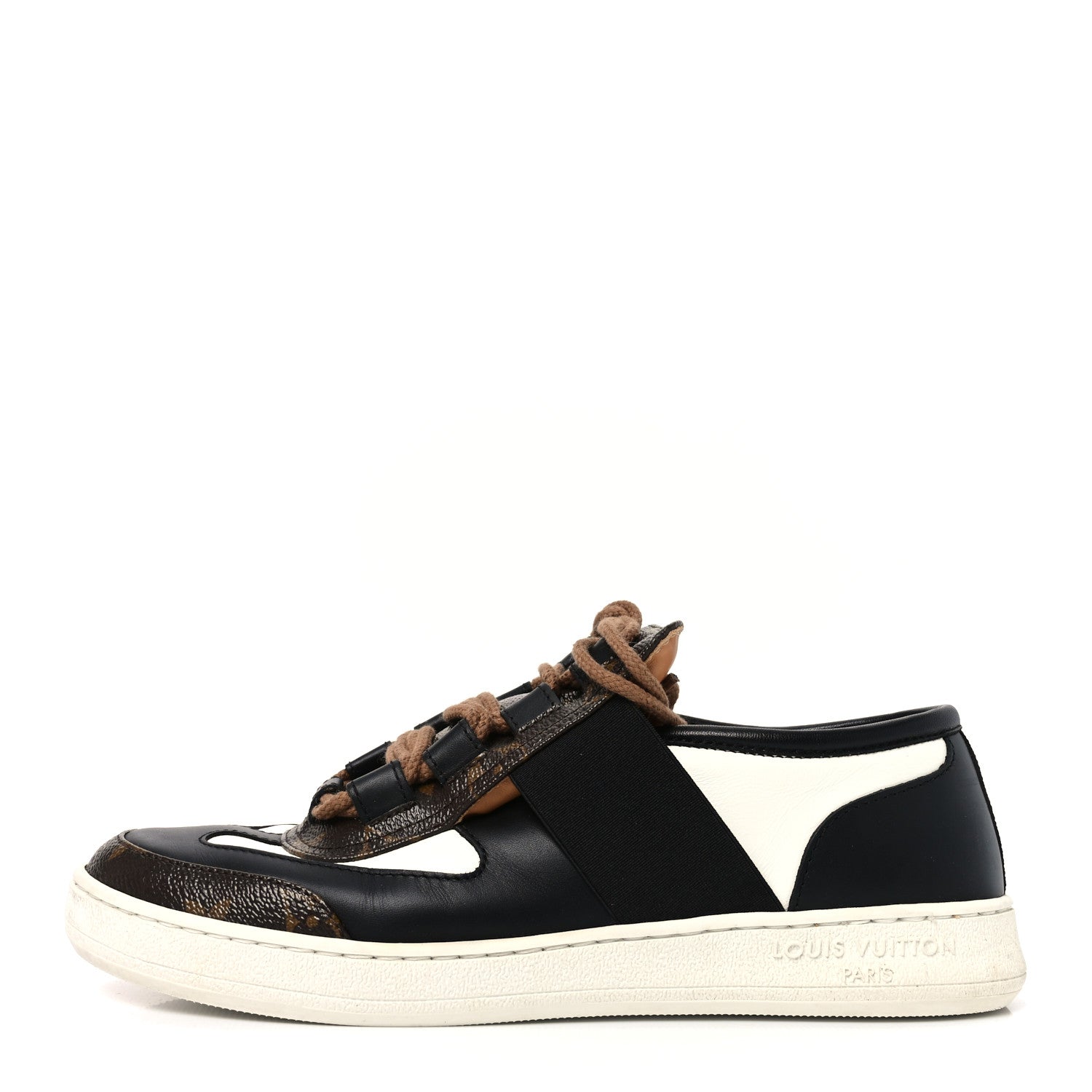 Louis Vuitton Monogram Calfskin Lous Sneakers 39 Black 1 of 8
