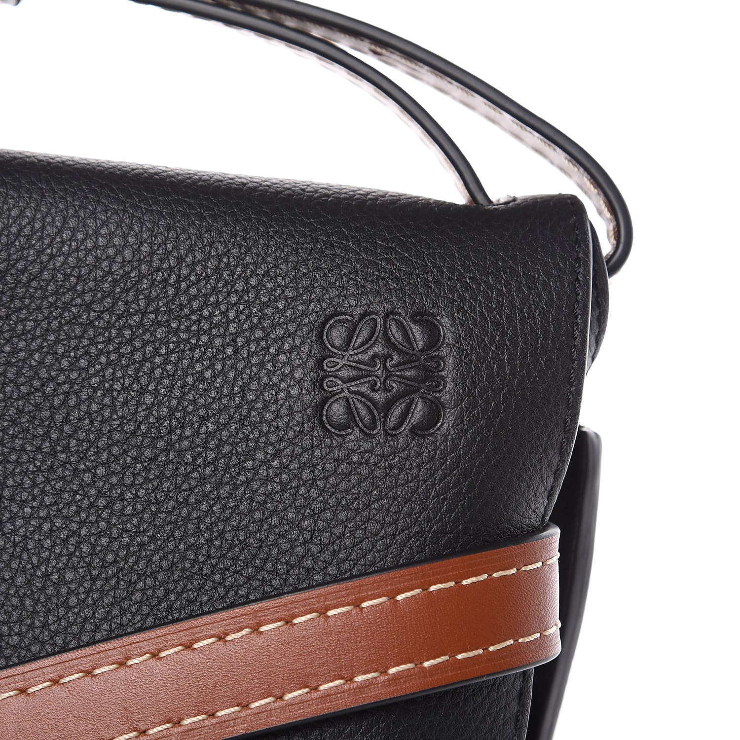Loewe Grained Calfskin Small Gate Crossbody Bag Pecan Black 7 of 11