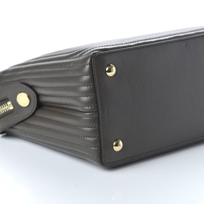 Fendi Shiny Nappa Trapuntata Chain Small DotCom Click Chain Satchel Carbone 6 of 10