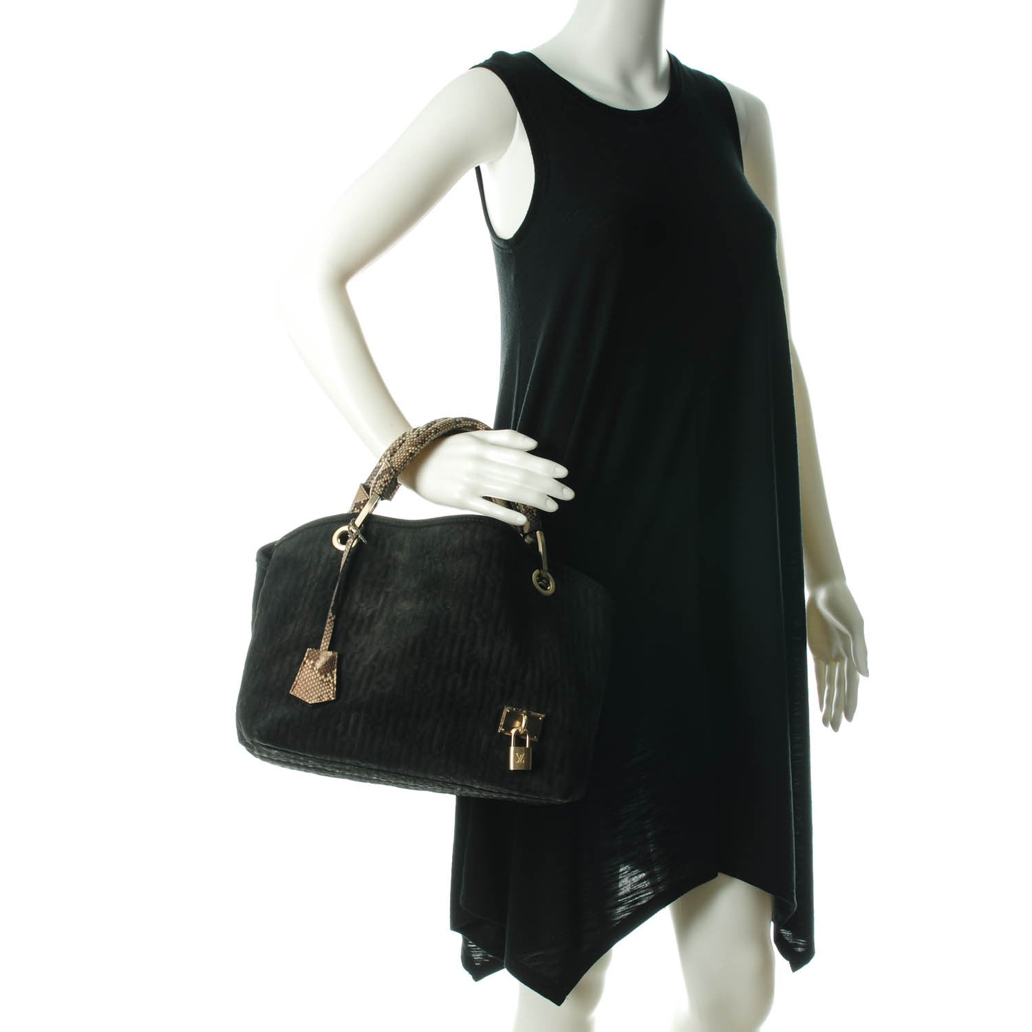 Louis Vuitton Monogram Suede Embossed Whisper PM Kohl 2 of 7