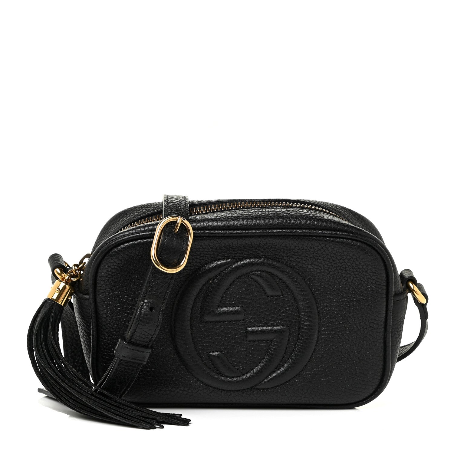 Gucci Pebbled Calfskin Mini Soho Disco Bag Black 1 of 12