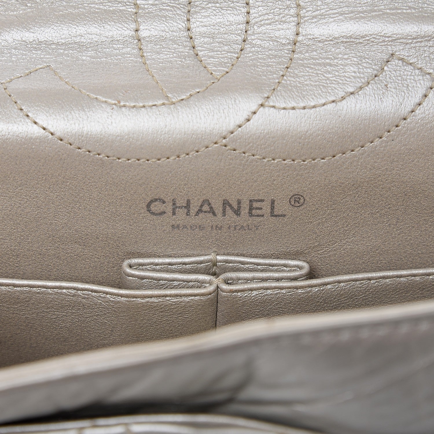 Chanel Metallic Aged Calfskin Quilted 2.55 Reissue 226 Flap Silver 8 of 9
