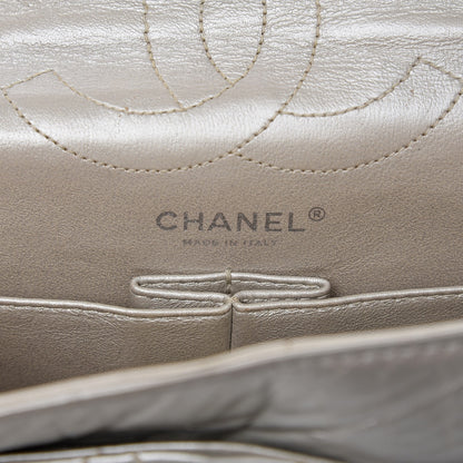Chanel Metallic Aged Calfskin Quilted 2.55 Reissue 226 Flap Silver 8 of 9