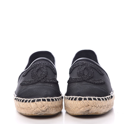 Chanel Mesh Grosgrain CC Espadrilles 35 Black 2 of 13