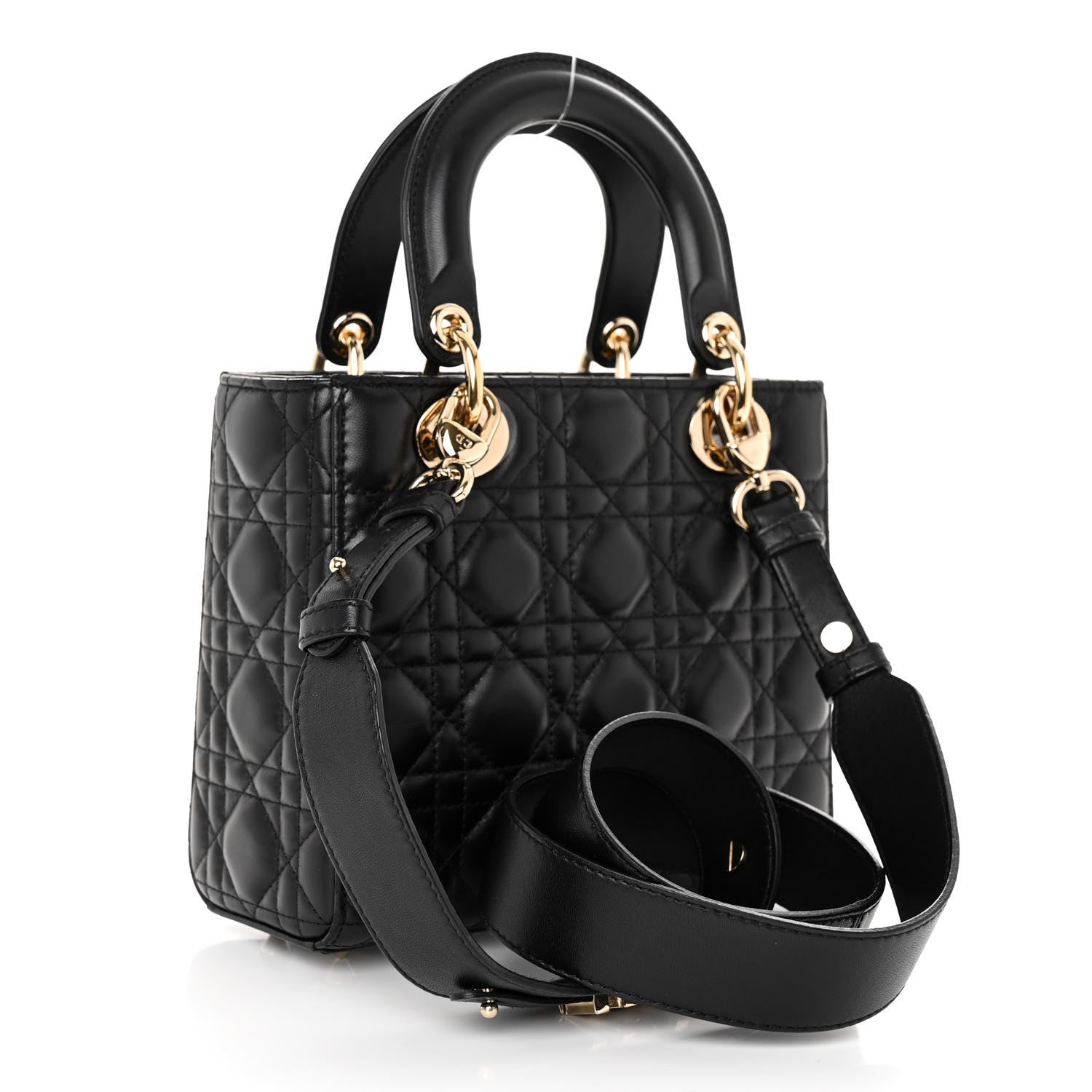 Christian Dior Lambskin Cannage Small My ABCDior Lady Dior Black 3 of 9