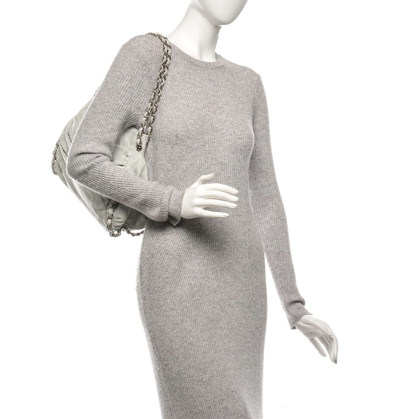 Lambskin Large Sharpei Bag White