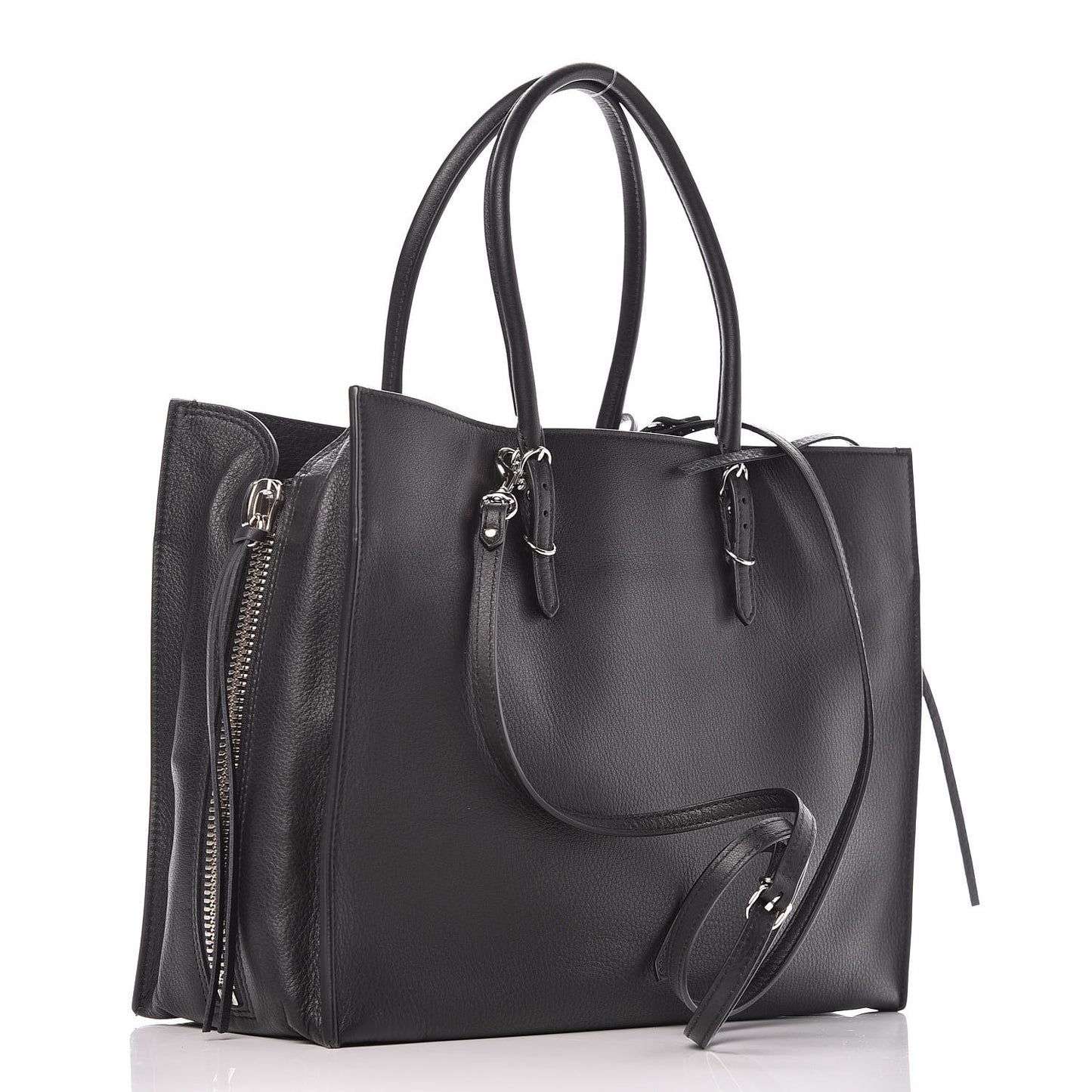 Veau Papier B4 Zip Around Tote Black