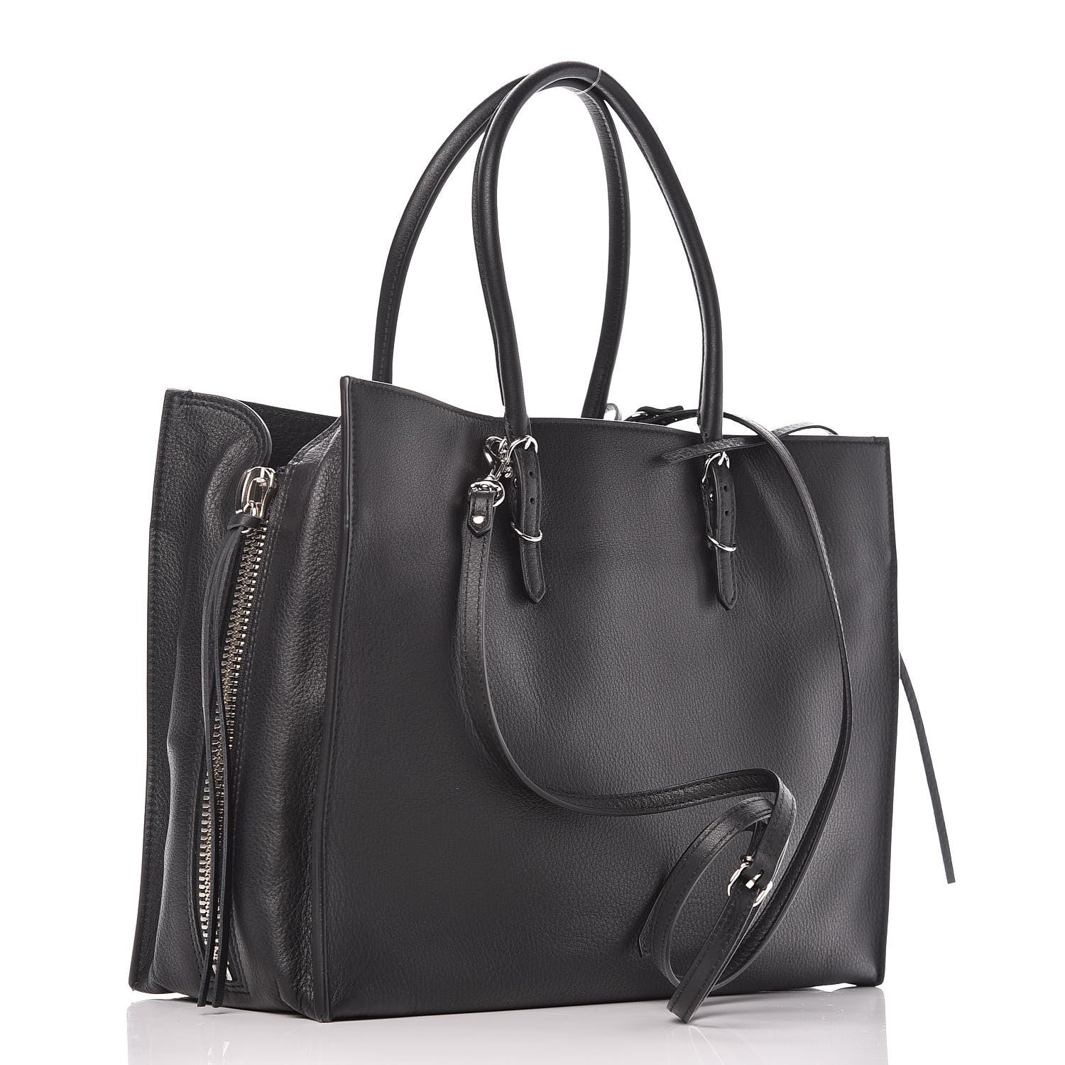 Balenciaga Veau Papier B4 Zip Around Tote Black 3 of 9