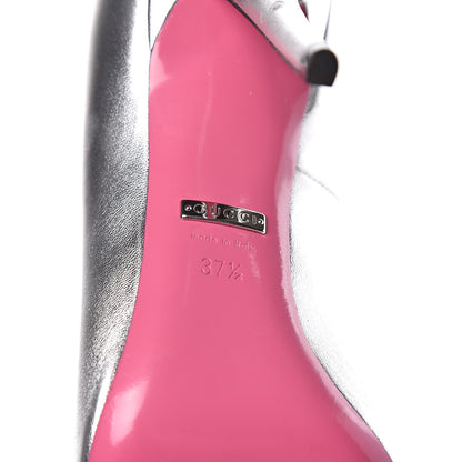Gucci Nappa Silk Pumps 37.5 Argento 6 of 14