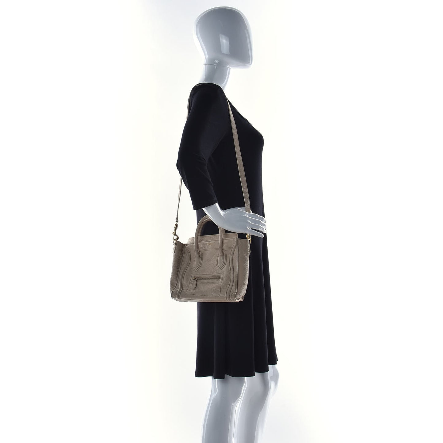 Pebbled Calfskin Nano Luggage Dune