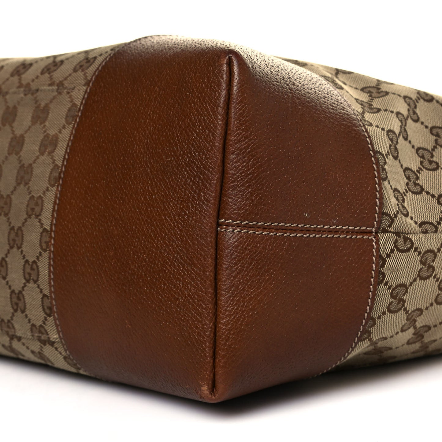 Monogram Large Bree Foldover Tote Beige Tabacco