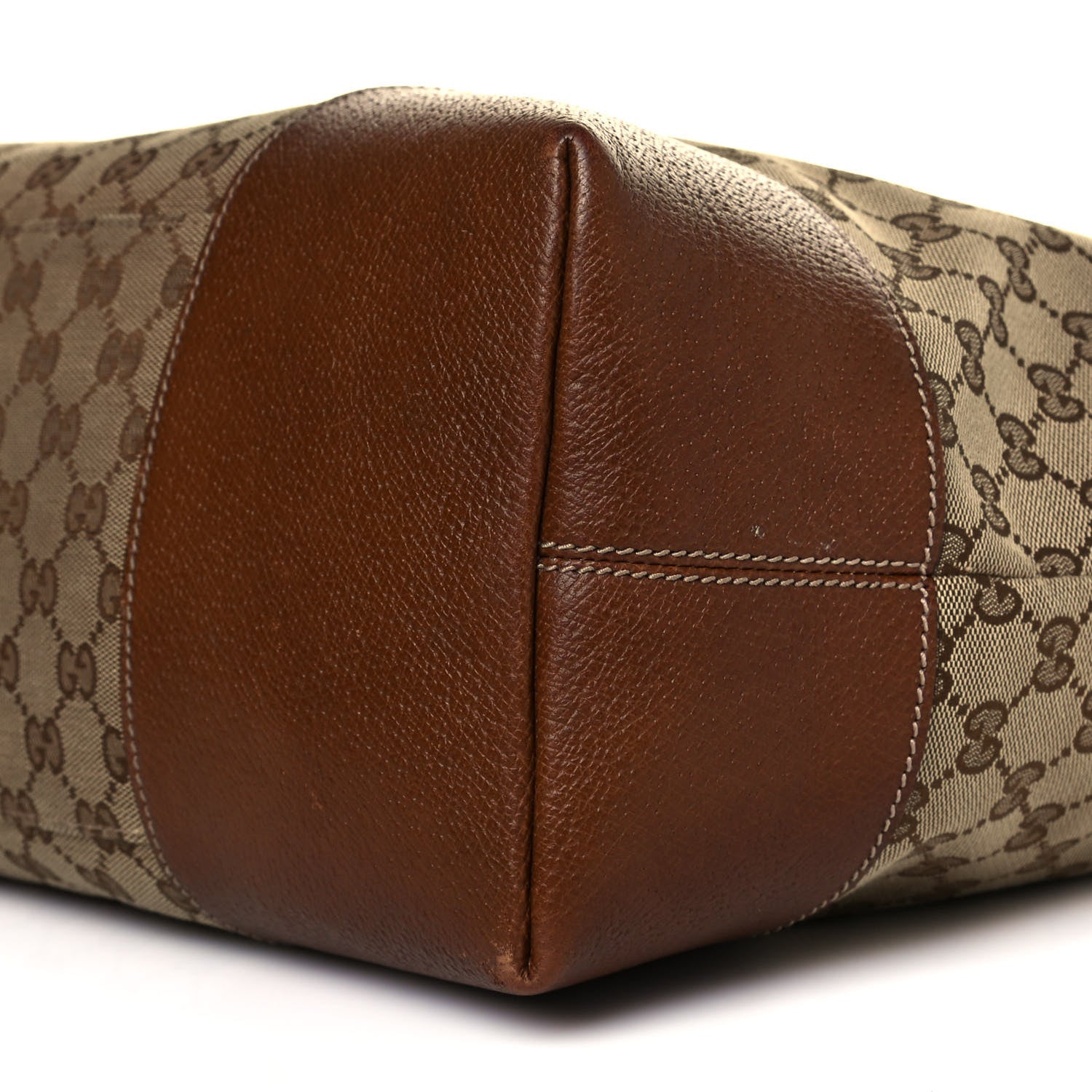 Gucci Monogram Large Bree Foldover Tote Beige Tabacco 10 of 15