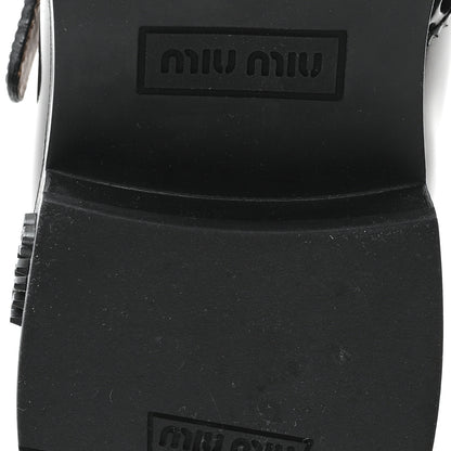 Miu Miu X CHURCH'S Shiny Calfskin Double Monk Loafer 36.5 Black 7 of 10