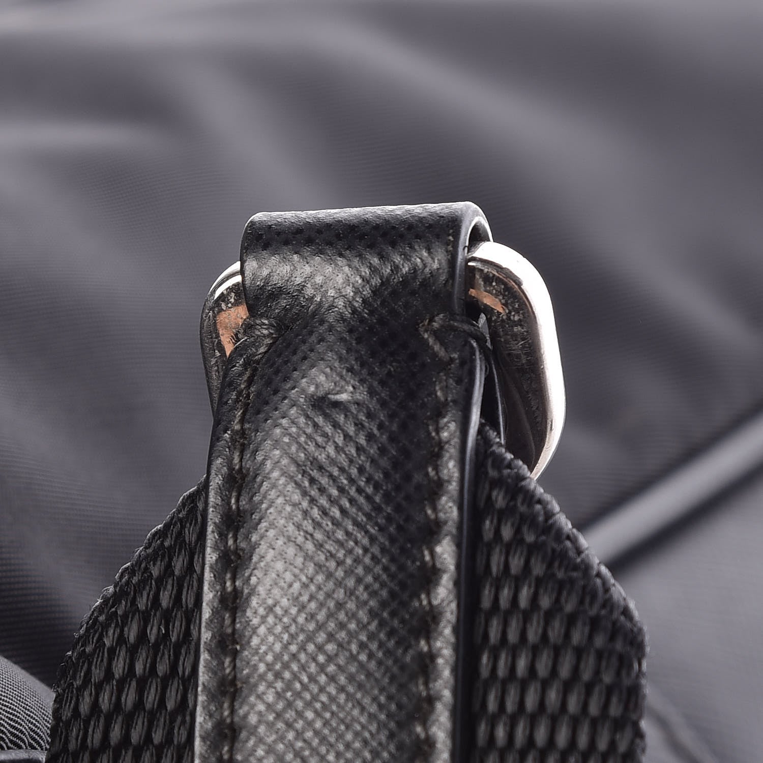 Prada Tessuto Nylon Saffiano Metal Triangle Logo Work Bag Black 11 of 34