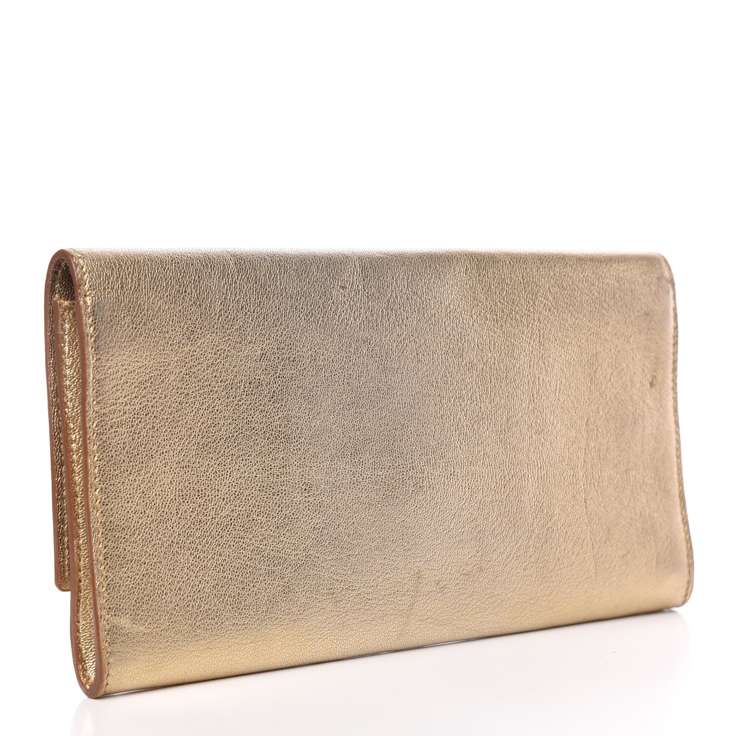 Saint Laurent Metallic Goatskin Small Belle De Jour Clutch Gold 3 of 15