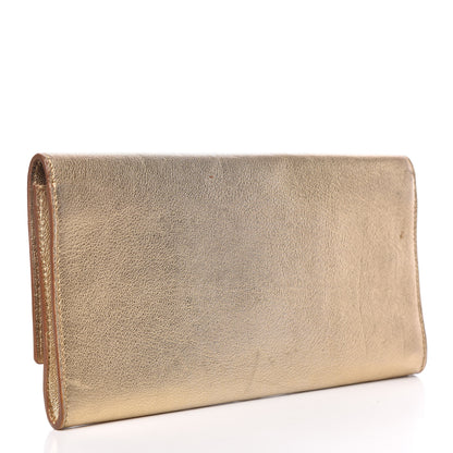 Saint Laurent Metallic Goatskin Small Belle De Jour Clutch Gold 3 of 15