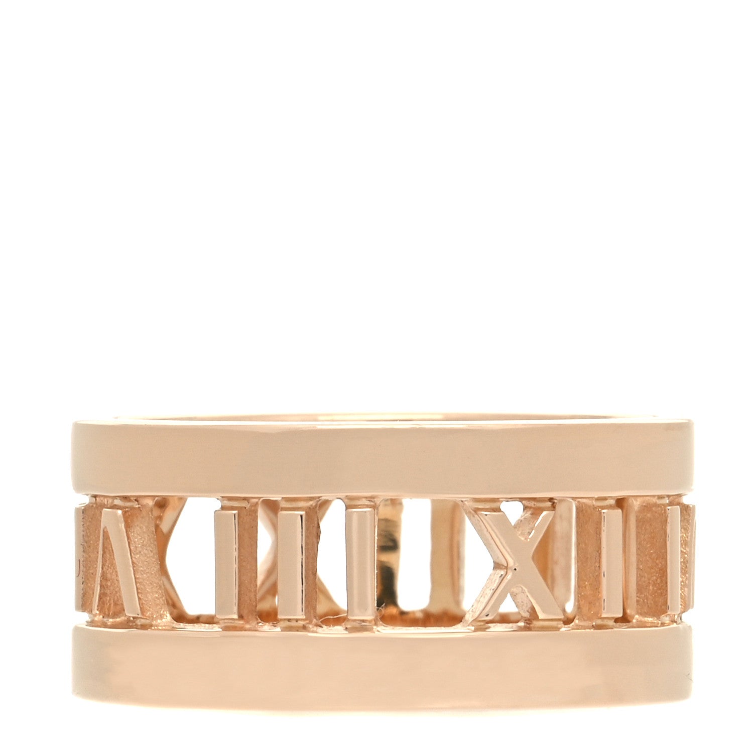 Tiffany 18K Rose Gold Diamond Wide Atlas Open Ring 53 6.5 3 of 5