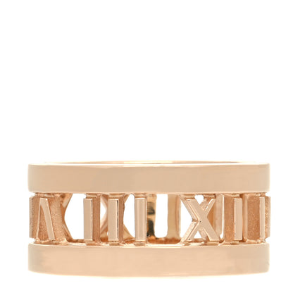 Tiffany 18K Rose Gold Diamond Wide Atlas Open Ring 53 6.5 3 of 5