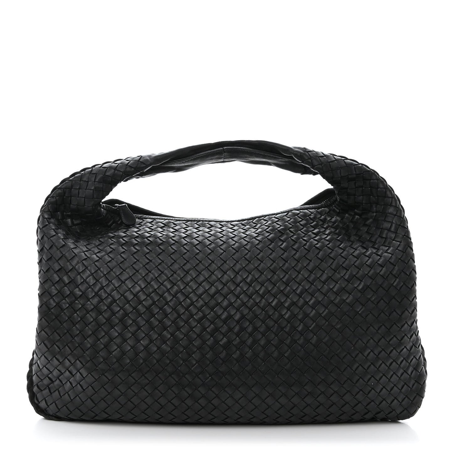 Nappa Intrecciato Large Veneta Hobo Black