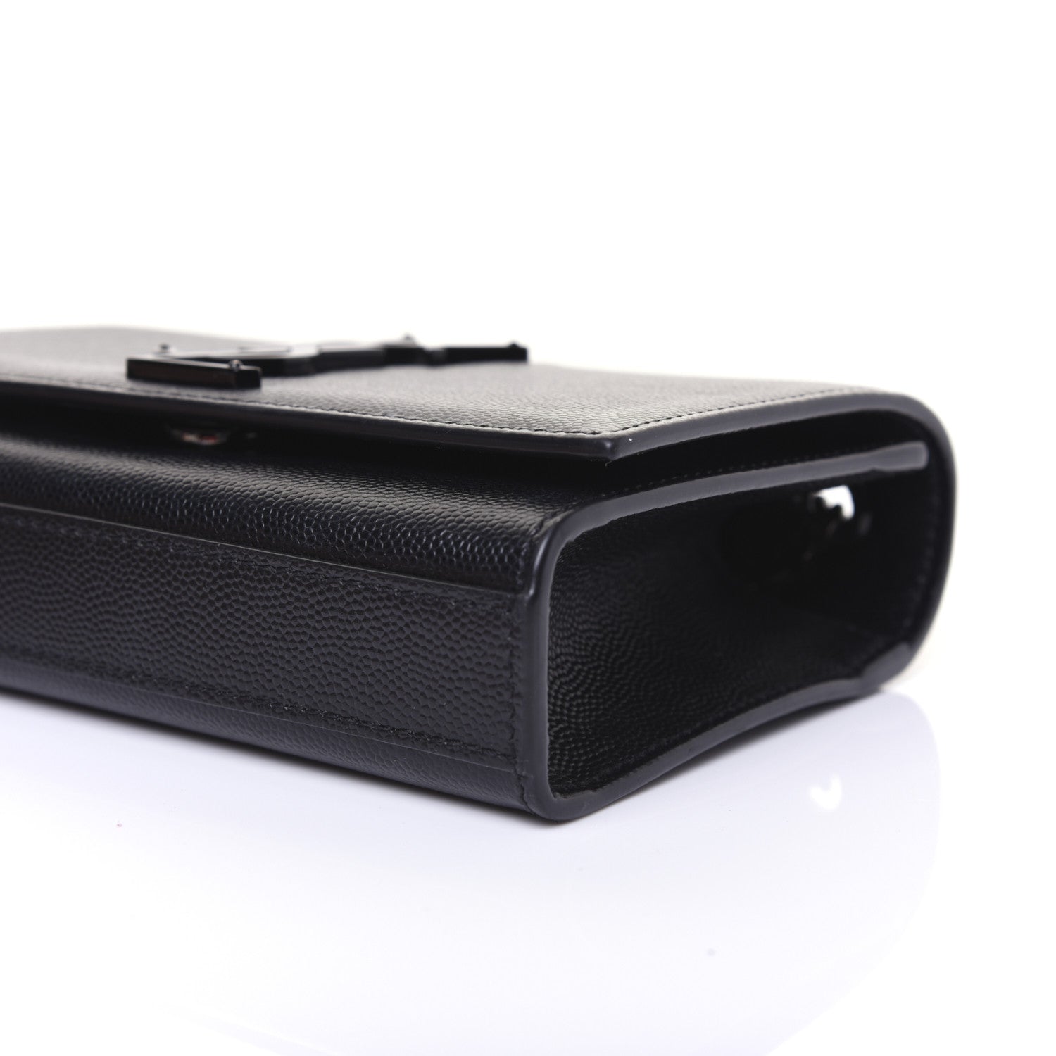 Saint Laurent Grain De Poudre Small Monogram Kate Satchel Black 7 of 14