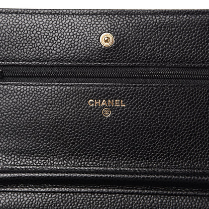 Chanel Caviar Quilted Wallet On Chain WOC Black 6 of 11