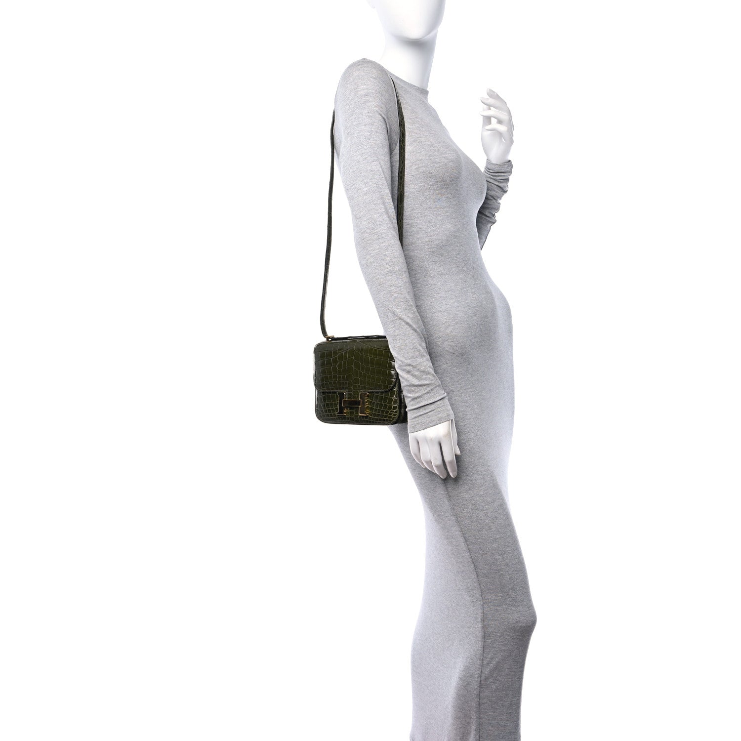 Hermes Shiny Niloticus Crocodile Constance 18 Vert Veronese 2 of 13