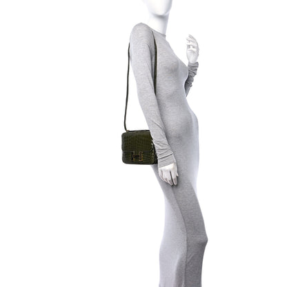 Hermes Shiny Niloticus Crocodile Constance 18 Vert Veronese 2 of 13