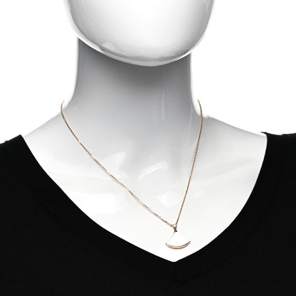 Bulgari 18K Rose Gold Diamond Mother of Pearl Divas' Dream Pendant Necklace 2 of 6