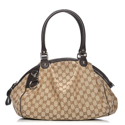 Gucci Monogram Medium Sukey Boston Bag Brown 1 of 7