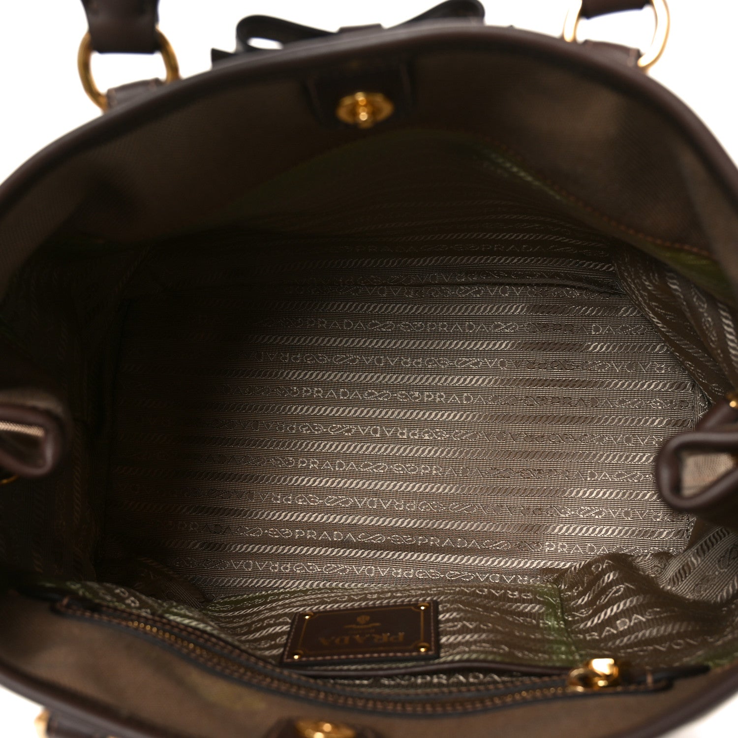 Prada Jacquard Logo Tote Corda Bruciato 5 of 9