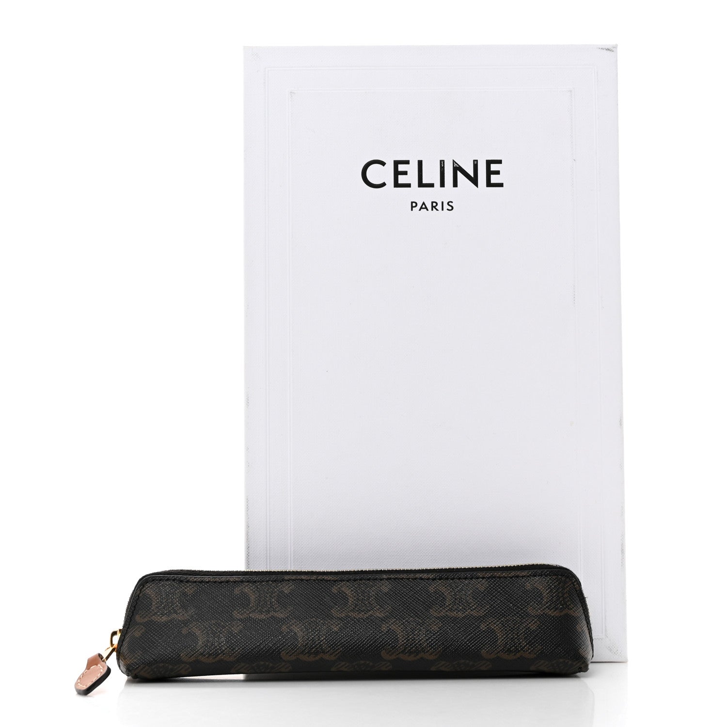 CELINE 黒 ポーチ/ペンケース Celine Triomphe Canvas Pencil Case Black 1418094 – FASHIONPHILE