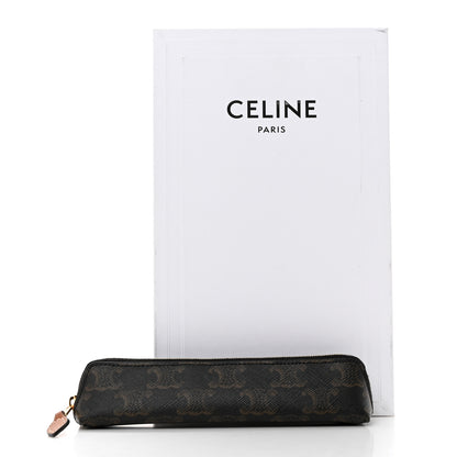 Celine Triomphe Canvas Pencil Case Black 8 of 8