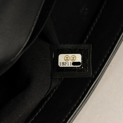 Chanel Lambskin Medium Boy Reverso Flap Black 7 of 7