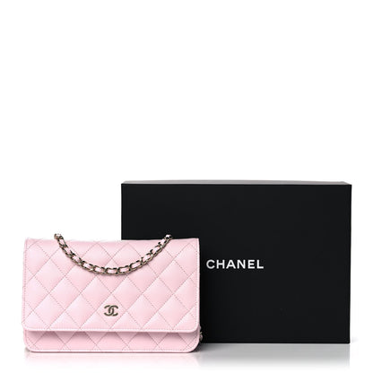 Chanel Caviar Quilted Wallet On Chain WOC Light Pink 13 of 13