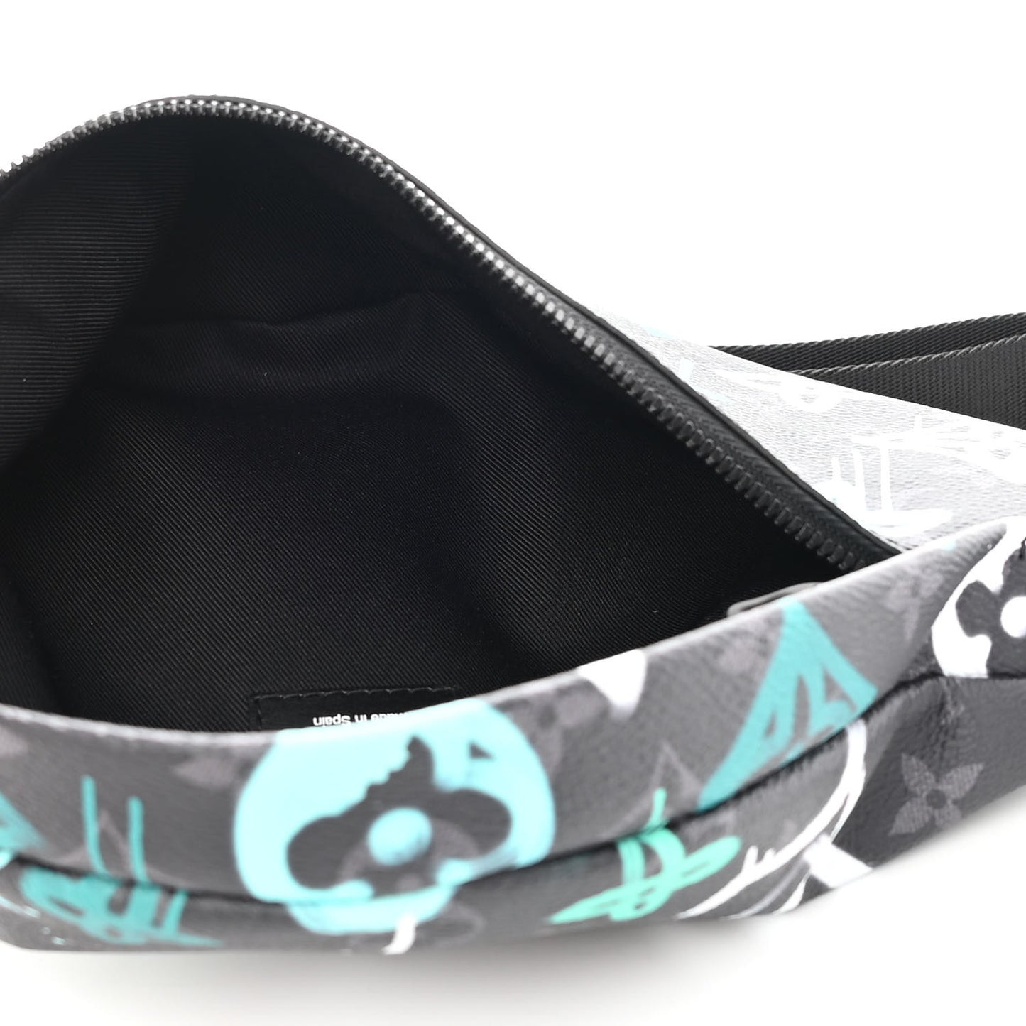 Monogram Eclipse LV Graffiti Discovery Bumbag Green Lights
