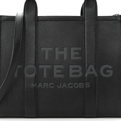 Marc Jacobs Grained Calfskin Medium The Tote Bag Black 7 of 9