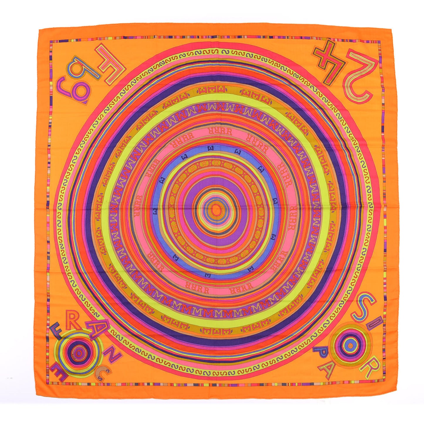 Cashmere Silk Tohu Bohu Shawl 140 Orange Orange Vif Multicolor