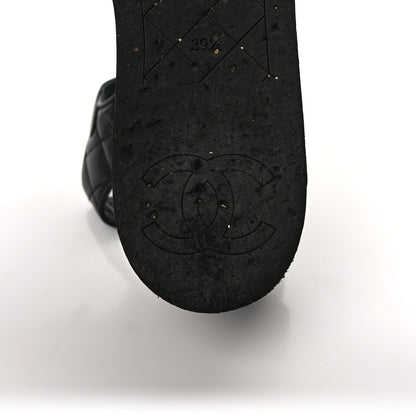 Chanel Lambskin Quilted CC Platform Sandals 39.5 Black 6 of 9