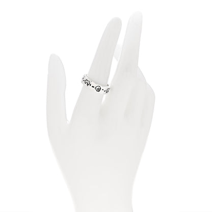 Gucci Sterling Silver Narrow GucciGhost Hamlet Skull Ring 56 7.5 2 of 6